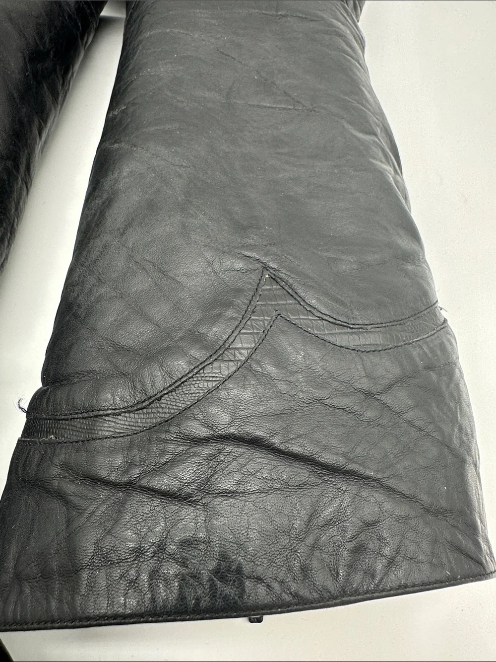 Vintage Black Leather Western Boots